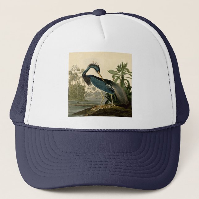 Audubon Louisiana Heron Birds America Art Truckerkappe (Vorderseite)