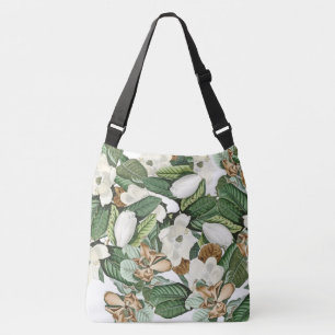 Audubon Magnolien-Blumen-BlumenTaschen-Tasche Tragetaschen Mit Langen Trägern