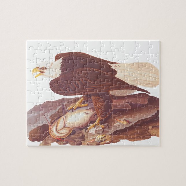 Audubon Majestic Bald Eagle mit frischem Fang Puzzle (Horizontal)