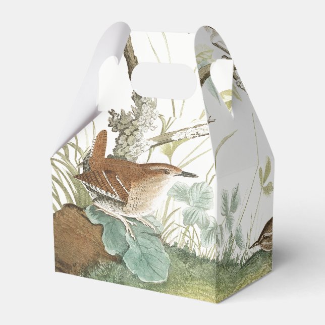 Audubon Nest Wren Birds Wildlife Favor Box Geschenkschachtel (Rückseite)