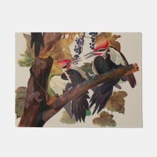 Audubon Pileated Woodpecker Bird Malerei Fußmatte