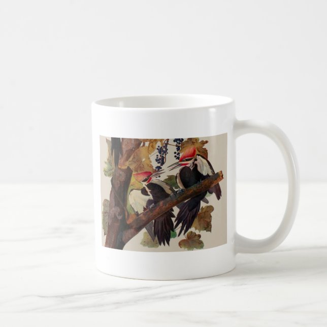Audubon Pileated Woodpecker Bird Malerei Kaffeetasse (Rechts)