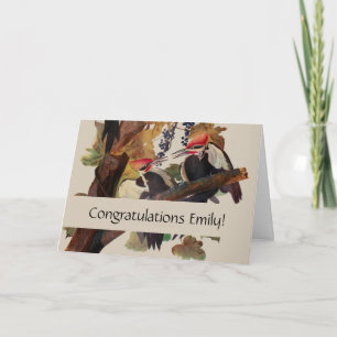 Audubon Pileated Woodpecker Bird Malerei Karte