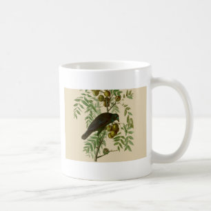 Audubon Purple Grackle Vogel Druck Vintage Botanik Kaffeetasse