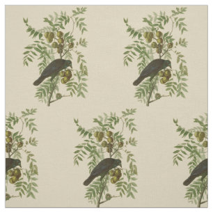 Audubon Purple Grackle Vogel Druck Vintage Botanik Stoff
