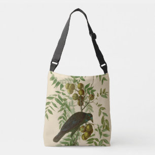 Audubon Purple Grackle Vogel Druck Vintage Botanik Tragetaschen Mit Langen Trägern