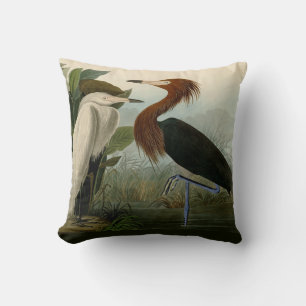 Audubon Purpurreiher Rötlicher Sichler Druck: Voge Kissen
