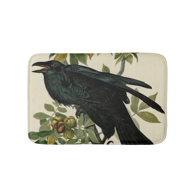Audubon Raven Bird Classic Artwork Badematte (Vorderseite)