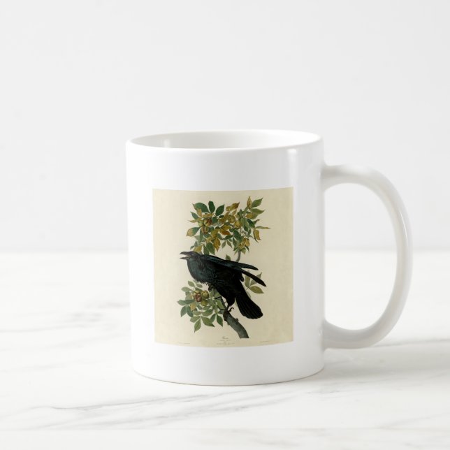 Audubon Raven Bird Classic Artwork Kaffeetasse (Rechts)