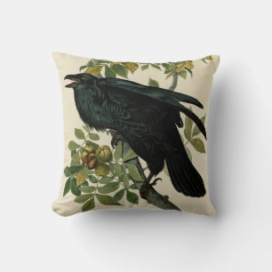 Audubon Raven Bird Classic Artwork Kissen