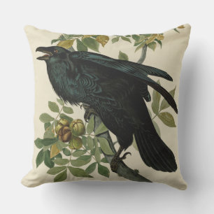 Audubon Raven Bird Classic Artwork Kissen