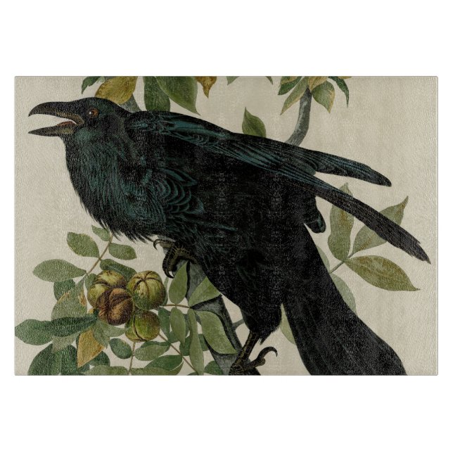Audubon Raven Bird Classic Artwork Schneidebrett (Vorderseite)