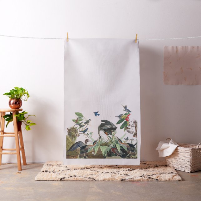 Audubon Reiher-Drossel-Vogel-Tier-Gewebe Stoff (Beispiel)