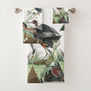 Audubon Reiher-Vogel-Tier-Bad-Tuch-Set Badhandtuch Set