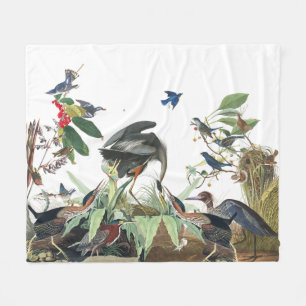 Audubon Reiher-Vogel-Tier-Collagen-Fleece-Decke Fleecedecke
