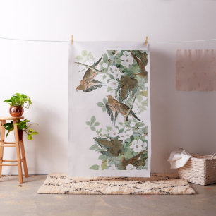 Audubon Schildkröte-Tauben-Vogel-Tier-Blumengeweb Stoff