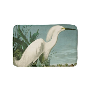 Audubon Schneereiher Weißer Reiher Vogel Vogelbeob Badematte
