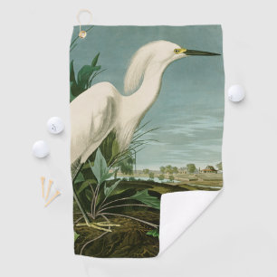 Audubon Schneereiher Weißer Reiher Vogel Vogelbeob Golfhandtuch