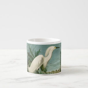 Audubon Snowy Heron White Egret Bird Vogelbeobacht Espressotasse