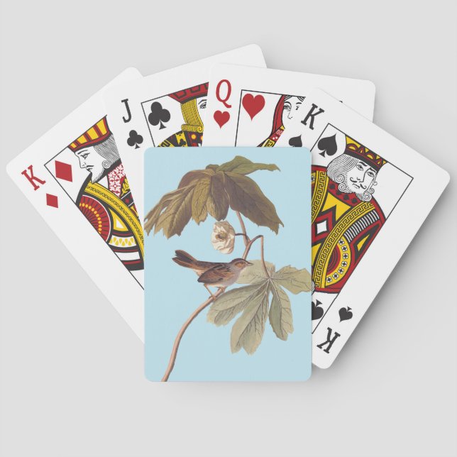 Audubon Swamp Sparrow Bird on Wild Mandrake Spielkarten (Rückseite)