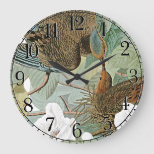 Audubon Tauben-Vogel-Tiertier-Wanduhr Große Wanduhr