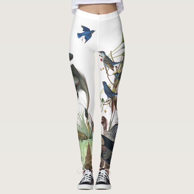 Audubon Vogel-wild lebende Tiere ganz über Leggings (Vorderseite)