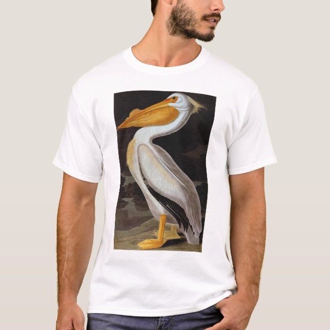 Audubon: Weißer Pelikan T-Shirt (Vorderseite)