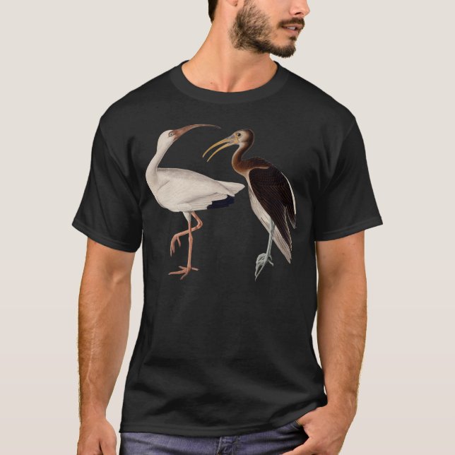 Audubon White Ibis Bird Wildlife T-Shirt (Vorderseite)