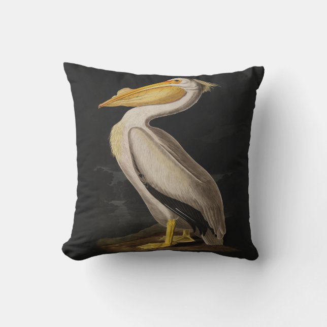 Audubon White Pelican Bird America Kissen (Vorderseite)
