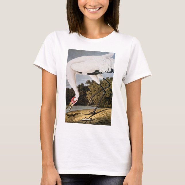 Audubon: Whooping Kran T-Shirt (Vorderseite)