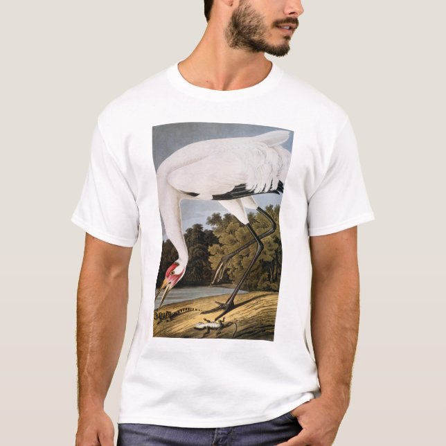 Audubon: Whooping Kran T-Shirt (Vorderseite)