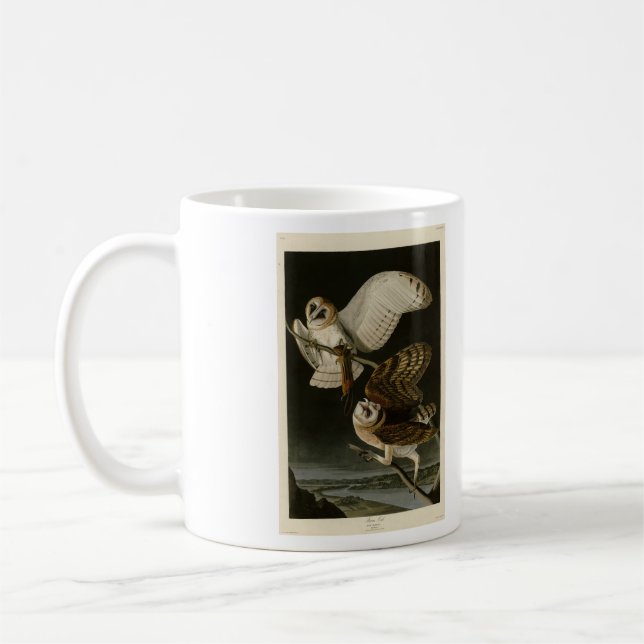 Audubons Vögel von Amerika (Tyto alba) Kaffeetasse (Links)