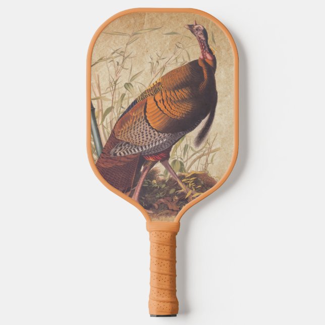 Audubons Vögel von Amerika Wild Türkei Herbstvogel Pickleball Schläger (Vorderseite)