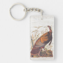 Audubons Vögel von Amerika Wild Türkei Herbstvogel Schlüsselanhänger