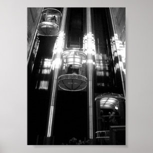 Auf, ab und meistens herum poster