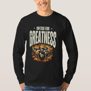 Auf Abruf für Billard Queue Pool Snooker Größe T-Shirt