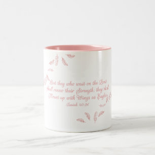 Auf Adler Flügel Christliche Schrift Kaffeepauschu Zweifarbige Tasse