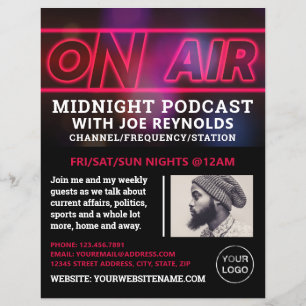 Auf Air Podcaster, Podcast-Werbung Flyer