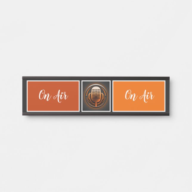 Auf Air Podcaster, Retro-Podcast Türschild (Vorderseite )