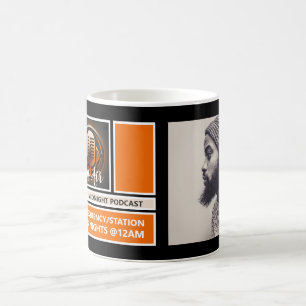 Auf Air Podcaster, Retro Podcast Werbung Kaffeetasse