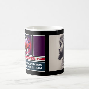 Auf Air Podcaster, Retro Podcast Werbung Kaffeetasse