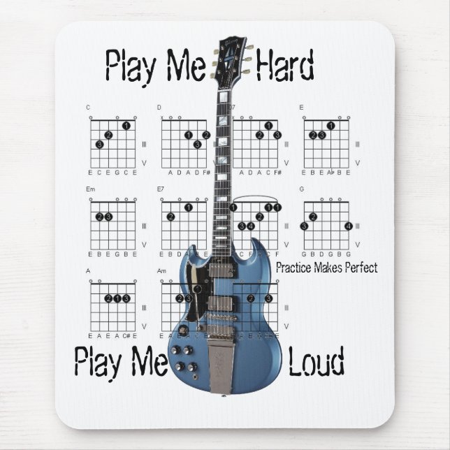 Auf Anfängerniveau Gitarrist Mousepad (Vorne)