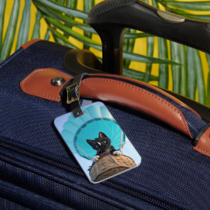 Auf, auf und weg mit Felini, der Katze Gepäckanhänger