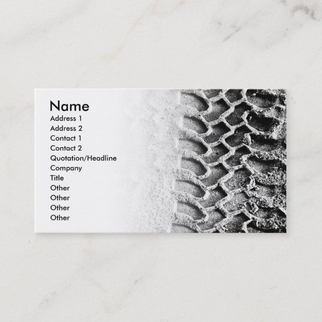 Auf Bahn Visitenkarte (Vorderseite)