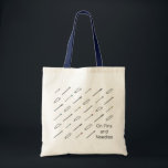 "Auf Buttonen und Nadeln" Nähtasche Tragetasche<br><div class="desc">Tragen Sie alle Ihre wertvollen Goodies mit dieser Tasche für Nähliebhaber!</div>