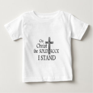 Auf Christus der Felsen, den ICH STEHE Baby T-shirt