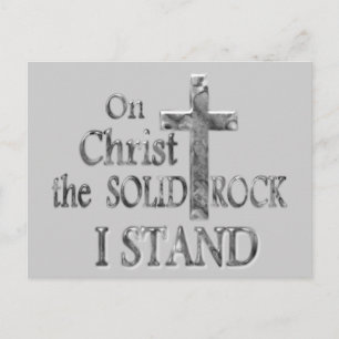 Auf Christus der Solid Rock I STAND Postkarte