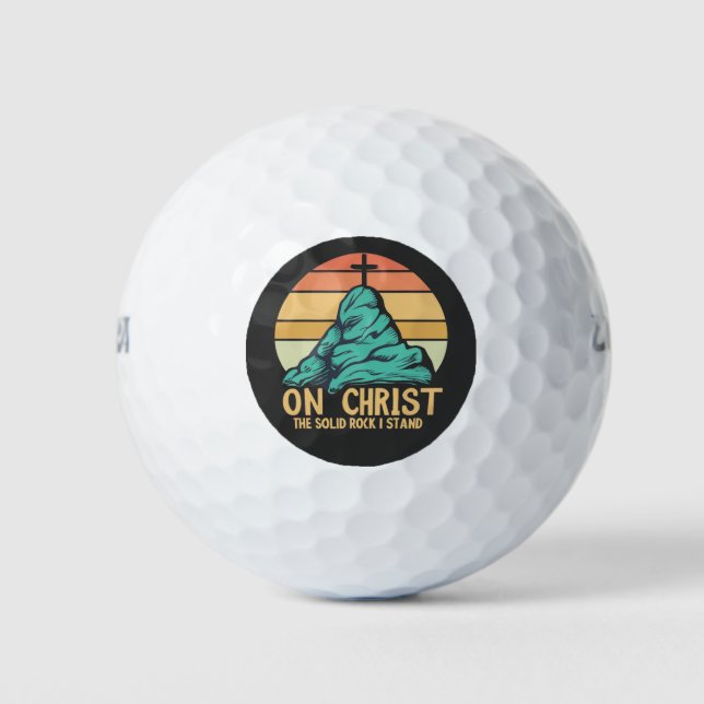 Auf Christus der solide Felsen stehe ich Golfball (Vorderseite)