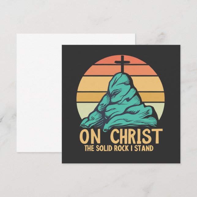 Auf Christus der solide Felsen stehe ich Hinweiskarte (Vorne/Hinten)