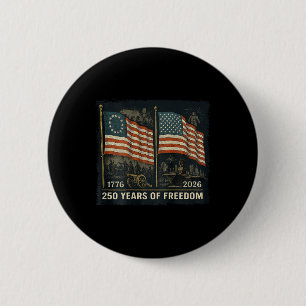Auf Ck Betsy Ross Flagge 250 Jahre Freiheit 1776-2 Button